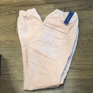 Jaanuu Pale Pink Cargo Jogger Pants